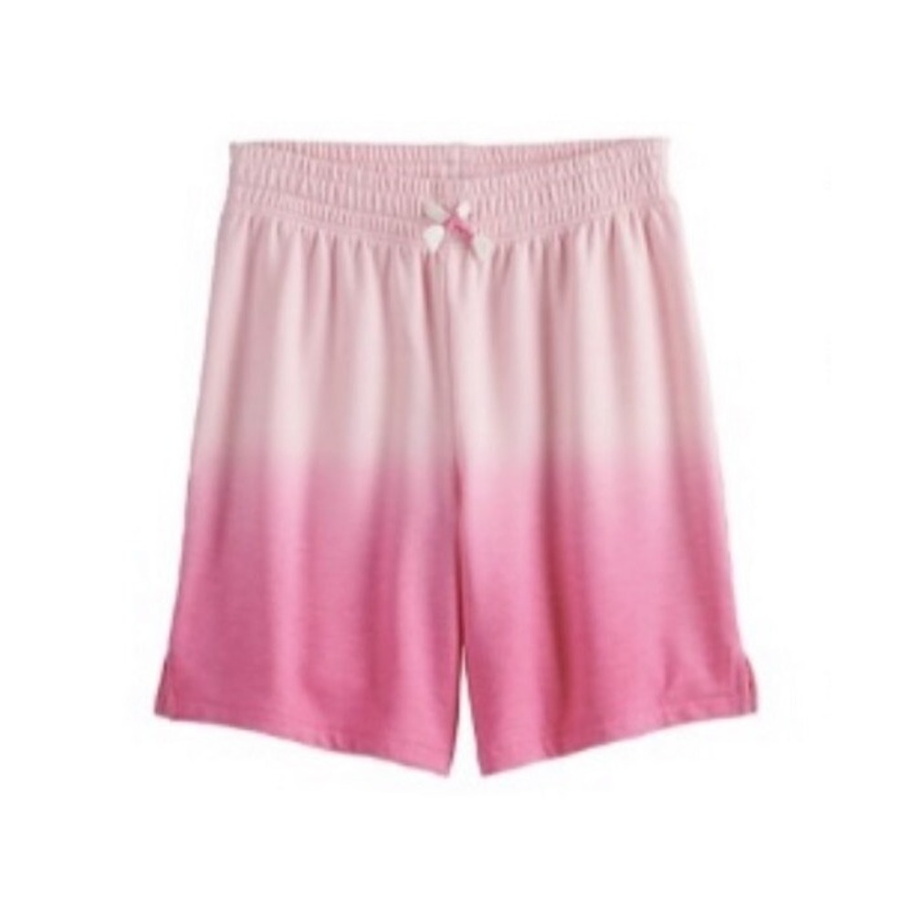 So Girls French Terry Bermuda Shorts New with Tags Medium 8 Pink Ombré Drapey